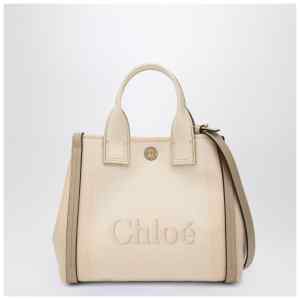 Chloé Carry Small tote bag in Blushy Beige canvas