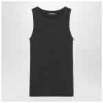 S Max Mara Green ribbed tank top in wool and cashmere