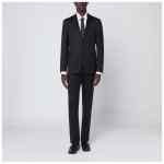 Lardini Black single-breasted wool suit