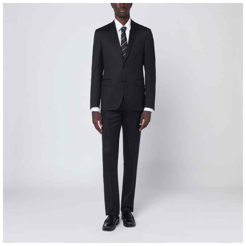 Lardini Black single-breasted wool suit, theFeinheit