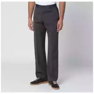 PT Torino Brown striped wool trousers