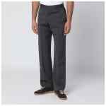 PT Torino Brown striped wool trousers