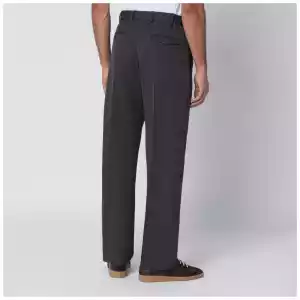 PT Torino Brown striped wool trousers