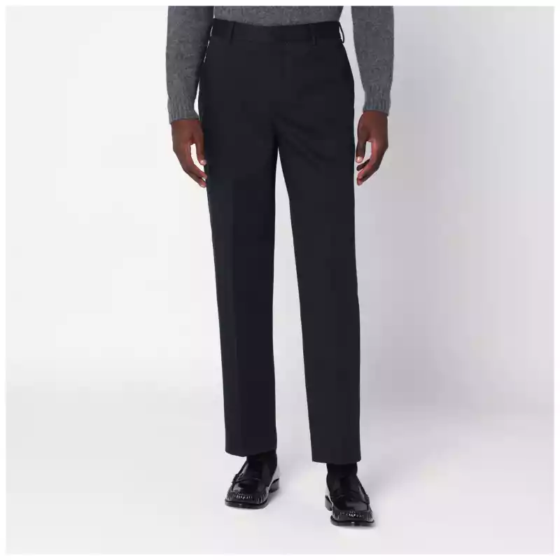 PT Torino Navy blue cotton trousers