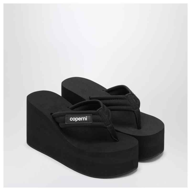 Coperni Black wedge sandal with logo, theFeinheit