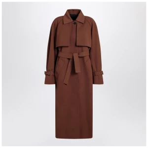 Max Mara Atelier Brown rainproof gabardine trench coat
