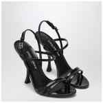 Dolce&Gabbana Black polished calf leather sandals