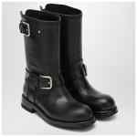 Dolce&Gabbana Black leather boot with buckles