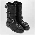 Dolce&Gabbana Black leather boots with straps