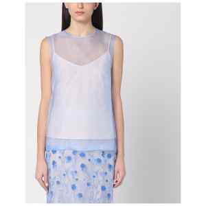 P.A.R.O.S.H. Sky blue tank top in silk
