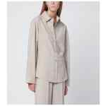 P.A.R.O.S.H. Stucco-coloured wool shirt