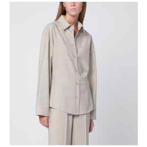 P.A.R.O.S.H. Stucco-coloured wool shirt