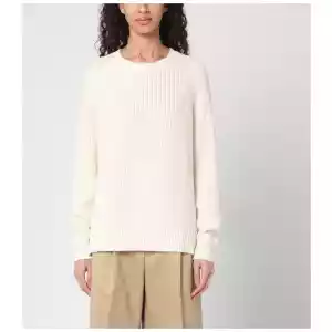 P.A.R.O.S.H. Sweater cream in cotton and cashmere