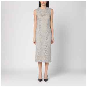 P.A.R.O.S.H. Light grey lace midi dress