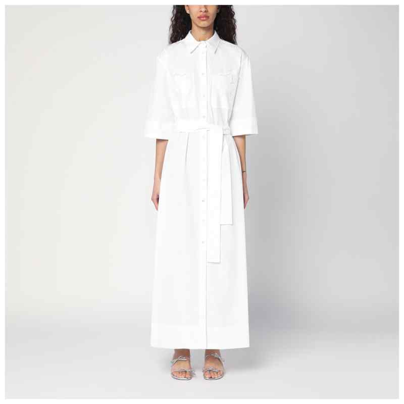P.A.R.O.S.H. White shirt dress with belt, theFeinheit
