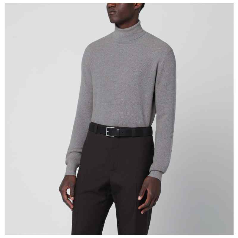 Tagliatore Beige wool turtleneck sweater, theFeinheit