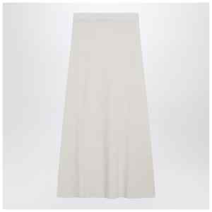 Max Mara Ivory skirt in stretch cashmere knit