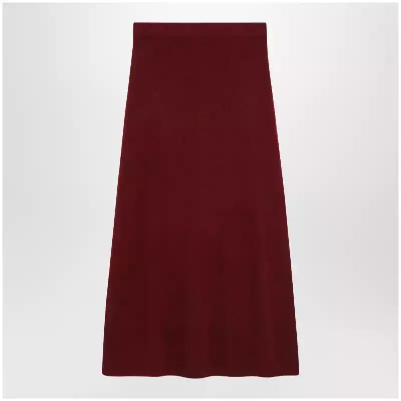Max Mara Raspberry skirt in stretch cashmere knit