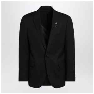 Lardini Black single-breasted jacket in wool blend