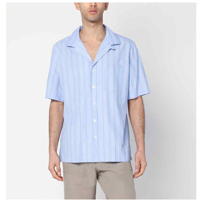 Lardini Bowling-style light blue shirt in cotton, theFeinheit