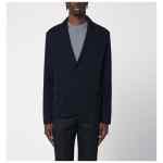 Lardini Navy blue single-breasted knitted jacket
