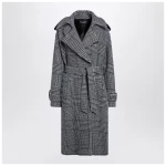 Dolce&Gabbana Houndstooth wool checked coat