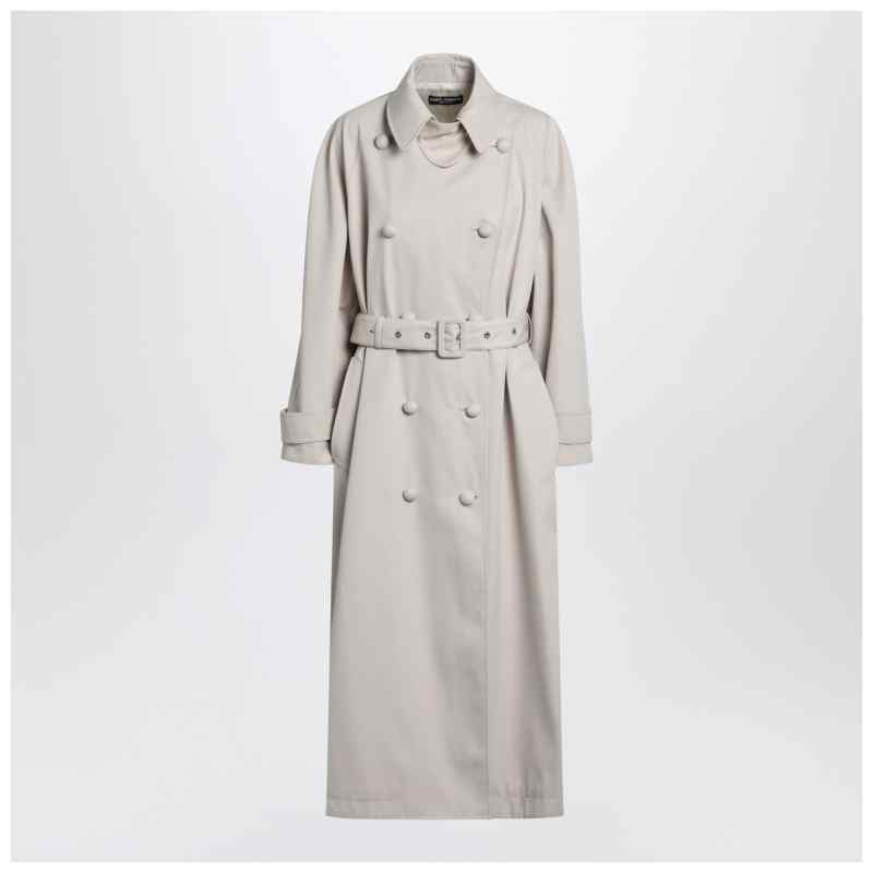 Dolce&Gabbana Beige trench in cotton drill, theFeinheit
