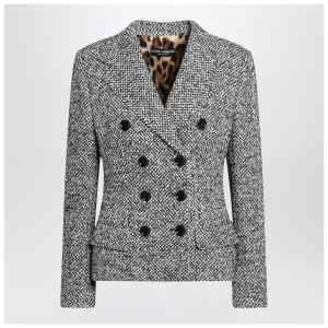Dolce&Gabbana Single-breasted speckled wool-blend jacket