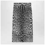 Dolce&Gabbana Leopard print silk pencil skirt