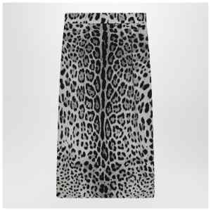 Dolce&Gabbana Leopard print silk pencil skirt
