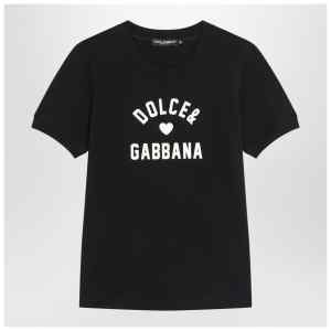 Dolce&Gabbana Black cotton logo T-shirt