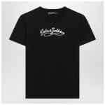 Dolce&Gabbana Black jersey T-shirt with embroidery