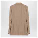 Ami Paris Sand-coloured double-breasted jacket in wool