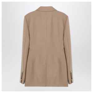 Ami Paris Sand-coloured double-breasted jacket in wool