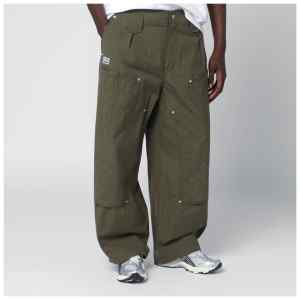 KENZO Khaki green cotton trousers