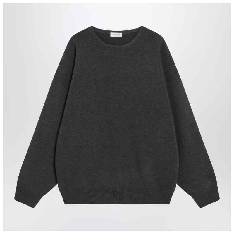 Fear of God Faded black crewneck sweater in wool, theFeinheit