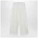 Max Mara White silk blend trousers