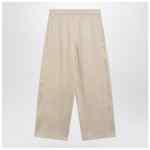 Max Mara Beige silk blend trousers