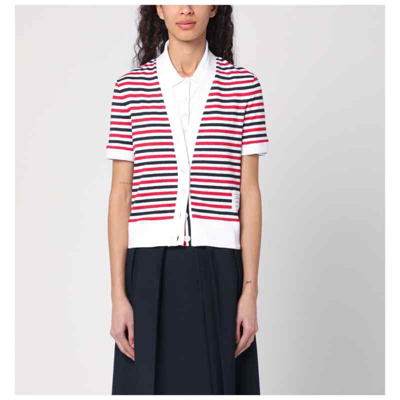 Thom Browne Striped cardigan in linen, theFeinheit