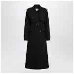 Max Mara Black long trench in sable