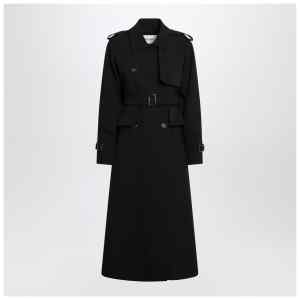 Max Mara Black long trench in sable