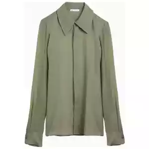 Ami Paris Olive green silk shirt