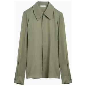 Ami Paris Olive green silk shirt