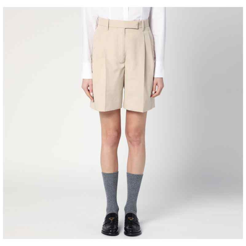 Thom Browne Khaki Bermuda shorts in cotton blend, theFeinheit