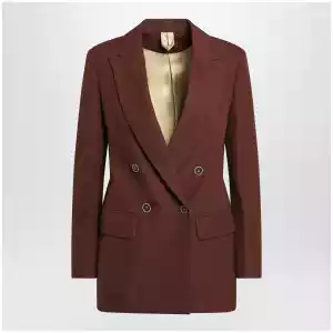 Max Mara Earth-tone jacket in wool grain de poudre