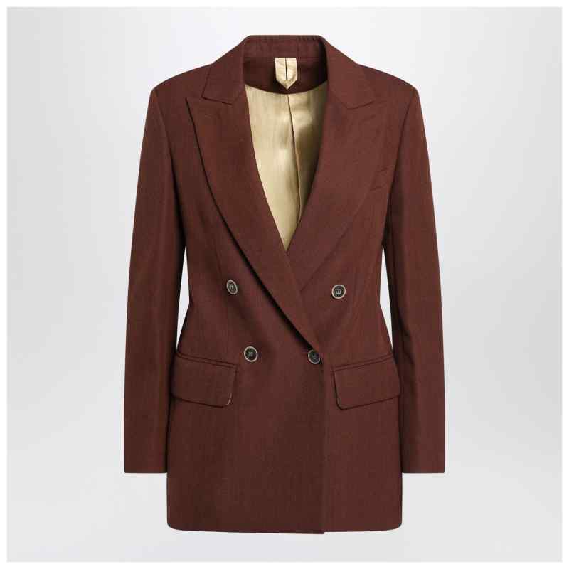 Max Mara Earth-tone jacket in wool grain de poudre, theFeinheit