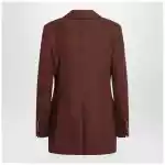 Max Mara Earth-tone jacket in wool grain de poudre