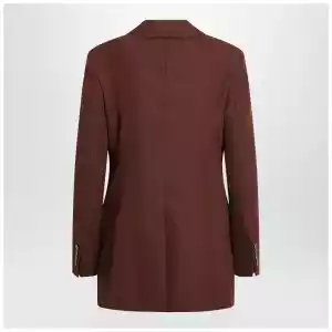 Max Mara Earth-tone jacket in wool grain de poudre