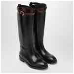 Durazzi Milano Black/burgundy two-tone boots