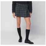 Durazzi Milano Black/white check kilt mini skirt
